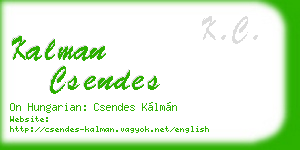kalman csendes business card