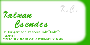 kalman csendes business card